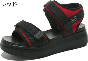 バイカラー レディース サンダル 厚底 スポーツサンダル 柔らかい 快適 カジュアル 軽便 通気性 滑り止め 耐磨耗性 スニーカー風 フラット キレイめ 美脚効果 安定感 おしゃれ ビーチ トラベ