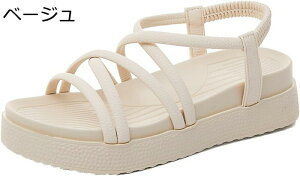 厚底サンダル ストレッチ ?性バンド レディース ローマ風 プラットフォーム シンプル 無地 ビーサン 夏用 ビーチサンダル ソフト スポーツサンダル おしゃれ デイリー 学生用 疲れない