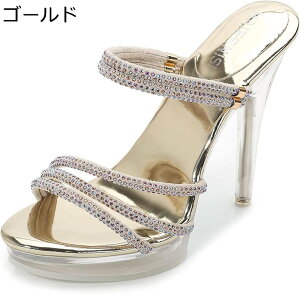 10cmヒール ミュール レディース 前厚サンダル ヒールサンダル 夏 女性 大人 ハイヒール おしゃれ セクシー キラキラ ピンヒール 痛くない 歩きやすい 美脚 疲れない 通勤 旅行 パーティー リ