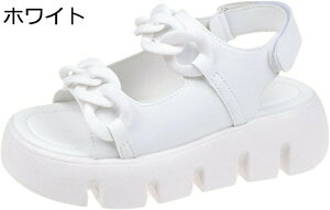 サンダル 超厚底 レディース 身長UP 美脚 サマーサンダル チェーン飾り 防滑 軽い ベルクロ スポサン プラットフォーム 軽量 カジュアル 屈曲性 フィット感 トレンド 日常用 お出かけ デイリ