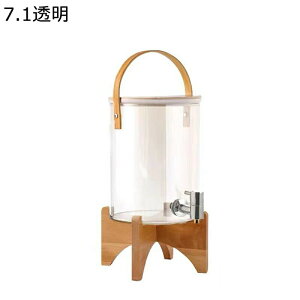 ドリンクサーバー ガラス 冷水筒 ドリンクピッチャー 蛇口付き 木台付 梅酒 果実酒ポット 果実酒びん 保存容器 キャンプ 釣り BBQ パーティー 結婚式 家庭用 業務用