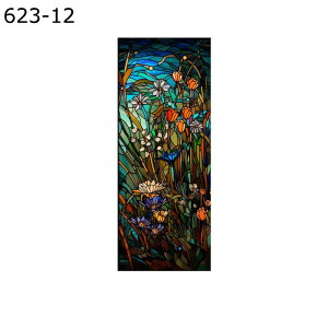 花柄窓フィルム 教会絵柄 花 窓フィルム 窓 ガラスシート 外から見えない 断熱 めかくしシート 貼ってはがせる 静電貼り すりガラス風シート おしゃれ 装飾 室内 浴室 水だけで貼れる