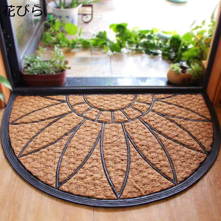 Amazon｜泥落としマット ココヤシ 屋外マット エントランス 60x90 水はけ インテリア ナチュラル 汚れにくい 出入り口 天然素材 滑りにくい  おしゃれ ベランダ 新築祝い 空間に馴染む ドア 耐久性 玄関 ロータス｜玄関マット オンライン通販 玄関マット 屋外 大判 泥除け ... 泥落としマット 可愛い柄 屋外マット エントランス 60*90CM 水はけ インテリア ナチュラル 汚れにくい 出入り口 天然素材