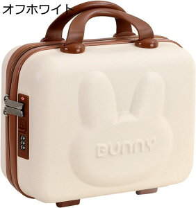 トランクケース TSAロック 盗難防止 スーツケース 機内持込 キャリーバッグ 取っ手付き キャリーケース 軽量 小型 旅行 出張 化粧ケース ファスナー ミニトランク 小物収納 可愛い うさぎ柄