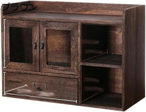 卓上収納ボックス 引き出し 小物収納 アンティーク 木製 ミニ卓上キャビネット ミニ引き出し 小物収納ボックス 多機能 大容量 小物文具収納ラック レトロなスタイル ウッドボックス 卓上収