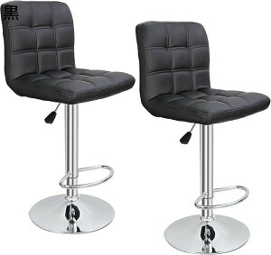 昇降式カウンターチェア 2脚セット バーチェア カウンター椅子 座面360度回転 高さ調節可能 PUレザー 足置き 背もたれ付き 座り心地良い 組み立て簡単 カフェ バー ダイニング キッチンカウ