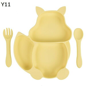 ベビー食器 2点セット/6点セット リス形 吸盤 ボウル プレート スプーン フォーク ストローコップ かわいい シリコン よだれ挂け ポケット ひっくり返らない 赤ちゃん 離乳食 持ち運び すく