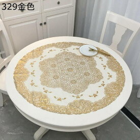 花柄の透明なPVCレーステーブルクロス テ円形 レース 透明 テーブルマット 厚さ 無臭 デスクマット ビニール 丸い 防水 汚れ防止 撥水 おしゃれ デコレーション 飾り 断熱 清潔しやすい