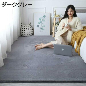 ラグマット 絨毯 もこもこ カーペット 防塵 へこみ防止 防滑 耐摩耗性 軽量 防音 大判 ベッドサイドラグ 床保護 滑り止め シンプル 無地 ふんわり 家庭用 新築祝い 引越し マイクロファイバ