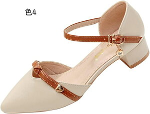 大きいサイズ パンプス レディース セパレート ストラップ パンプス ローヒール 歩きやすい ポインテッドトゥ つっかけ サンダル ミュール シンプル おしゃれ 美脚シューズ ベルト 大きいサ