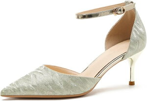 パンプス 結婚式 パーティー 疲れない ストラップ セパレート 大きいサイズ ポインテッドトゥ レディース 靴 アンクルストラップ フォーマル 美脚 ポインテッド キラキラ グリッター セパレ