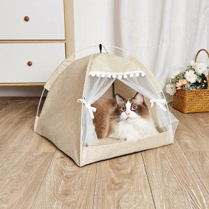 イエロー ペットテント 猫 テント ベッド 夏用 ドーム型 ハウス 室内 屋外 猫小屋 防水 防寒 通気性いい 手洗い可能 S 折りたたみ ミニ 猫ハウス 夏冬 2way 丈夫 小さい ケージ用 ぐ