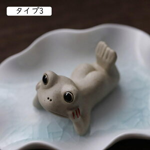 カエル 置物 飾り かわいい セラミック 緑 蛙陶器置物 F リビング 寝室 玄関 デスク 卓上 飾り 北欧 アクセサリ デコレーション 装飾品 部屋飾り 蛙 カエル タイプ1 アニマル雑貨 動物 グ