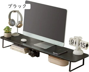 机上ラック 木製 机上台 卓上ラック 棚 パソコン台 モニター台 デスクラック 小物収納 ナチュラル ディスプレイラック 上置き台 60x26x12CM 卓上収納 便利な棚 ウッドシェルフ スタンド