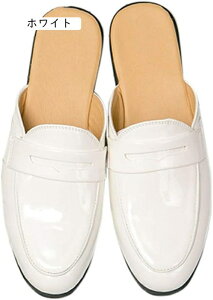 ローファー メンズ おしゃれ スリッポン 通勤 カジュアル スリッパ 歩きやすい かかとなし オフィスサンダル コインサンダル エナメル ポインテッドトゥメンズシューズ イギリス風 ドライ