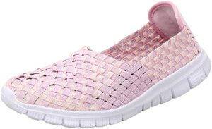 スニーカー スリッポン レディース 低反発 軽量 ウォーキングシューズ ローヒール オールシーズン メッシュ スニーカー 小さいサイズ 大きいサイズ 通気性 蒸れない 旅行 かかと踏める コン