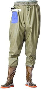 ウェーダー 釣り 強力防水 防水ズボン 大きいサイズ 簡単着脱 ウエストゴム フィッシングウェーダー 透湿 通気性 厚底 ラジアルソール 滑り止め 長靴 ウェーディングシューズ 完全防水 田植