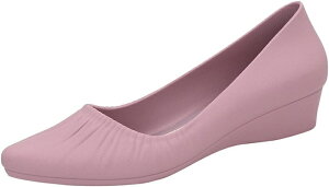 レディース レインシューズ パンプス ウェッジソール ヒールアップ 防水 撥水 軽量 雨の日 晴雨兼用 美脚 可愛い おしゃれ レインシューズ 晴雨兼用 ポインテッドトゥ レインパンプス 柔ら