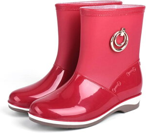 レインブーツ レディース ロング 雪 軽量 おしゃれ 折りたたみ 大きいサイズ 防水 防滑 滑らない レインシューズ 歩きやすい 金属飾り 裏起毛 春 夏 秋 冬 エンジニア レインブーツ ショート