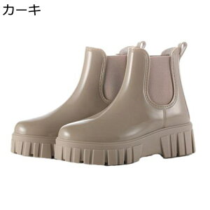晴雨兼用 ショートブーツ レインブーツ レディース 厚底 ショート丈 滑り止め サイドゴア 雨の日 梅雨対策 レインシューズ 5cmヒール エナメル 台風対策 防水加工 通勤通学 日常着用 春夏秋