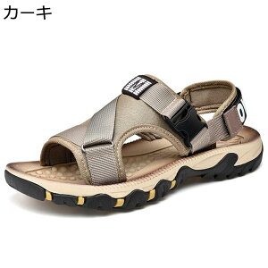 スポーツサンダル メンズ サンダル 夏用 ビーチサンダル マッサージ ベルクロ 大きいサイズ お洒落 韓国 厚底 通気性 速乾 すべり止め カジュアルサンダル 海辺 外履き