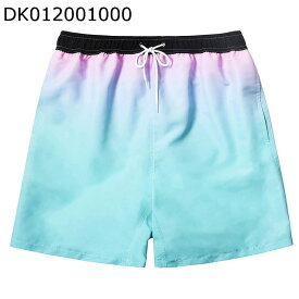 水着 ビーチパンツ グラデーション ハワイ風 ボタニカルルプリント ハーフパンツ メンズ 短パン ビーチ プール 海水パンツ サーフショーツ 水陸両用 夏 やわらか 爽やか 普段履き