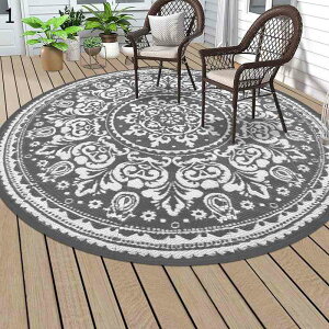 デスクマット インテリア ボヘミアン風 ゲーミングカーペット フロアマット 丸型 床保護ラグ 敷物 インテリア アンティーク 防滑 軽量 ズレない 吸音 洗濯可 食卓 ローリングチェア用