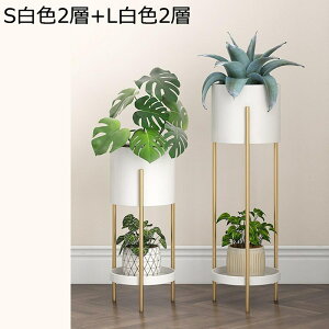 2段 フラワースタンド プランターラック 花台 鋳鉄 縦型 ガーデニング 屋外 花棚 多肉 植木鉢置き インテリア 置物ラック ポットスタンド 簡単組み立て 省スペース サイドテーブル バルコニ