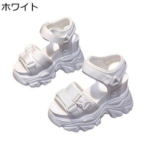 サンダル 超厚底 レディース 10cm身長UP 脚長 スポーツサンダル ベルクロ ウェッジ 耐摩耗 通気 防滑 軽量 スポーツシューズ 疲れにくい 柔らかい ベーシック 普段使い アウトドア ウォーキン