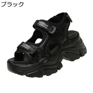 厚底 レディース サンダル スポーツサンダル 身長アップ 夏用 ベルクロ 8cm プラットフォーム ウォーキングシューズ 運動靴 防滑 軽い 走れる 蒸れない 軽量 かわいい きれいめ ビーチ 海 水