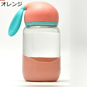 ガラスボトル 300ml 水筒 ウォーターボトル 直飲み 耐冷耐熱 広口 水飲みコップ 漏れなし フタ付き 耐久性 持ち運び 洗いやすい かわいい オフィス 旅行 飲料/ジュース/お茶など入れ 給水ボト