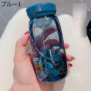 ボトル 目盛り Tritan ミニ水筒 ストローボトル ウォーターボトル 小さい 300ml 茶こし プラスチックボトル コップ オシャレ 男女兼用 少女 オフィス 部屋用 サイクリング用 フィットネス ジョ