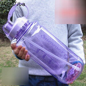 目盛り 3000ml ウォーターボトル キャリーハンドル付き 大容量 2.5L 水筒 2000ml クリアボトル ストロー付き ワンタッチ式 プラスチック製 洗いやすい 再利用可能 給水 男性用 学生 アウトドア グ