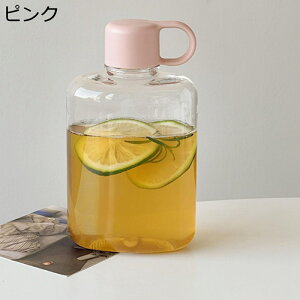 ボトル 360ml Tritan 目盛り 水筒 ウォーターボトル 500ml BPAフリー 透明カップ キャリーハンドル付き プラスチックボトル カップ オシャレ ユニセックス 仕事 学校 サイクリング用 キャンプ ジョ