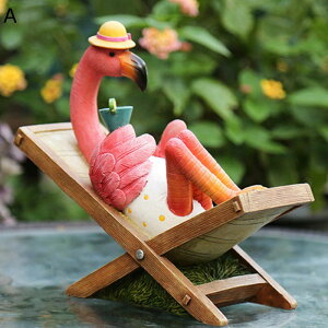 フラミンゴ 日光浴鳥 ガーデニングメント 樹脂装飾 ガーデン置物 癒しグッズ 庭の装飾 田園風景 工芸品 園芸装飾 可愛い 癒される 面白い ナチュラル 防水 風水 プレゼント ギフト 記念品 21x