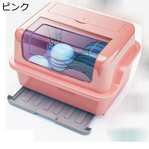 水切りラック 水切りバスケット キッチンツール 食器ラック カバー付き キッチン収納 食器収納 台所用品収納 大容量 食器棚 食器乾燥ボックス 箸立て付き 茶碗収納 皿立て水切り 多機能 抗
