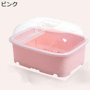 水切りラック 食器収納 食器棚 カバー付きキッチン収納 箸立て付き 食器立て 皿立て 食器用 水切りカゴ 収納ボックス 台所用品収納 家庭用 防塵 防汚 防虫 抗菌 便利大容量 多機能 食器乾燥