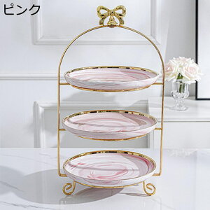 円形 ケーキスタンド セラミック 蝶結び カップケーキスタンド マーブル柄 展示スタンド 3層 2層 西洋風 アフタヌーンティー お菓子 果物 パーティー用 収納ホルダー ロングブーツ サービン