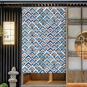 のれん 和風 和柄 風水 両開き 目隠しのれん 間仕切り 暖簾 遮光暖簾 取り付け簡単 つっぱり棒付き 子供部屋 洗面所 飾り物 冷/暖気遮断 玄関/キッチン/喫茶店/出入り口/四季兼用