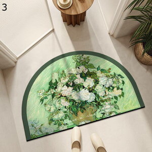 キッチンマット 珪藻土 水切り 足ふきマット バスマット 半円 不規則 花柄 浴室足ふきマット ダニ抑制 軽量 ソフト 滑り止め ソフト 踏み心地よい 玄関マット 入浴用 浴場 温泉 お風呂