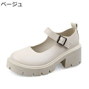 メイド靴 ロリータパンプス レディース 大きいサイズ 厚底パンプス ロリータ靴 コスプレ イベント 仮装 シンプル 定番 ロリータシューズ メリージェーン メアリーシューズ 軽量 カジュアル