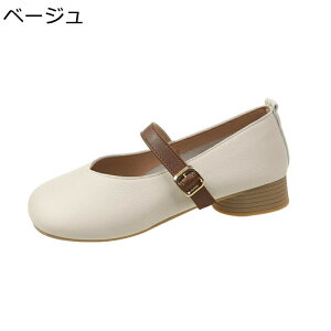 パンプス レディースパンプス ロリータシューズ 韓国風 おしゃれ バックル 歩きやすい スリッポン 3cm太ヒール 素足 軽量 疲れない 滑り止め 美脚 細身 快適 蒸れない 婦人靴 メイド靴 jk コス