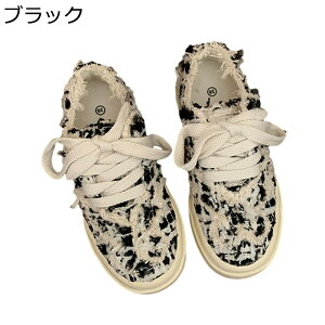レディース スニーカー ダメージ スポーツシューズ ウォーキングシューズ 可愛い おしゃれ 少女風 切り替え キャンパスシューズ 運動用 カジュアルシューズ 走れる 柔らかい 軽い 滑り止め
