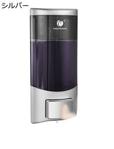 ディスペンサー シャンプーディスペンサー 手動 壁掛け 詰め替え ソープディスペンサー 半透明 残量が見える バス用品 大容量500ml 石鹸瓶 片手で出せるプッシュ式 台所洗剤 ハンドソープ ホ