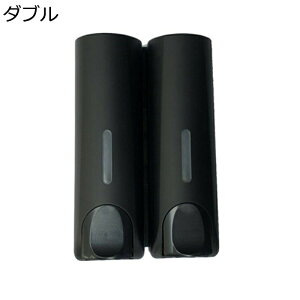 ディスペンサー シャンプー用ディスペンサー 壁掛け 手動 押しタイプ 詰め替え ソープディスペンサー 石鹸ディスペンサー 350ml*1 2連 簡単インストール 水垢防止 カビ対策 洗面所 トイレ 浴