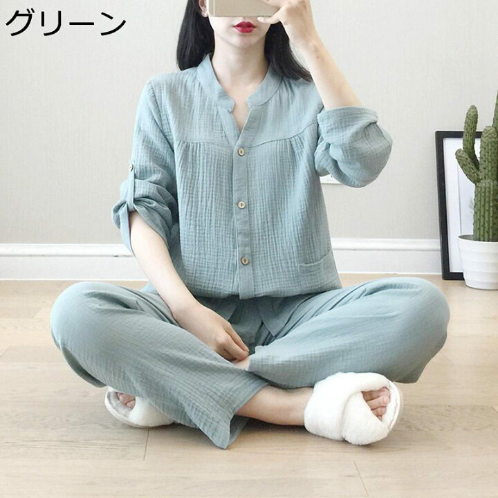 パジャマ 綿100％ 長袖 腕が通しやすい 年代を選ばない小花柄 前開き レディース 女性 女性用 ルームウェア 部屋着 上下セット セットアップ 上下別 薄手 入院 花柄 可愛い コットン 通気性 吸湿性 おすすめ 準備