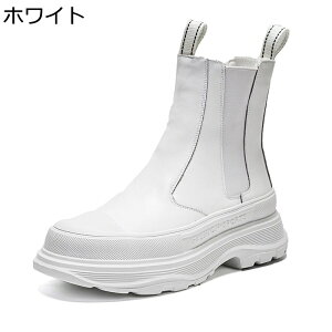 チェルシーブーツ ショートブーツ 本革 メンズ 厚底靴 サイドゴア レザー スニーカー 秋冬靴 ハイカット 牛革 滑らない 履き心地良い むれない 撥水 レインブーツ 雨の日 オートバイ 通勤