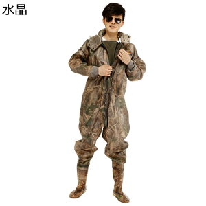 チェストハイウェーダー 全身防水 ウェーダー 作業靴 フード付き 防水ずぼん ショルダーベルト ラジアル 一体成型 台風 戸外用 渓流/湖/海/サーフ 厚底 レインブーツ 大人用 防水防滑 ずり落