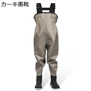 チェストハイウェーダー 子供用 胴回りタイプ ウェーダー 作業靴 防水ずぼん ロングレインブーツ 調節可能 ラジアル 一体成型 渓流釣り 田植え 梅雨対策 アウトドア 厚底 防水防滑 ずり落ち