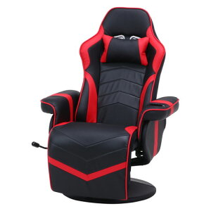 不二貿易 ゲーミングパーソナルチェア カーナmm:幅840 奥行890〜1560 高さ940〜1120 ブルー ブラック レッド C/D53318 JAN4953980533180 ゲーミングチェアリクライニングチェア ホームオフィス パソコン